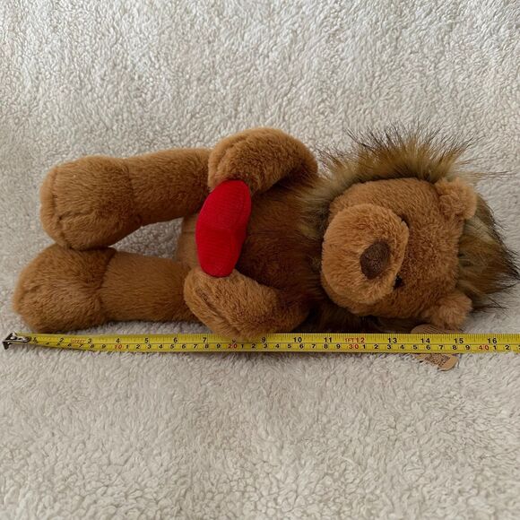 NWT Animal Adventure Lion Holding Heart 16” Stuffed Animal Plush - Picture 8 of 8